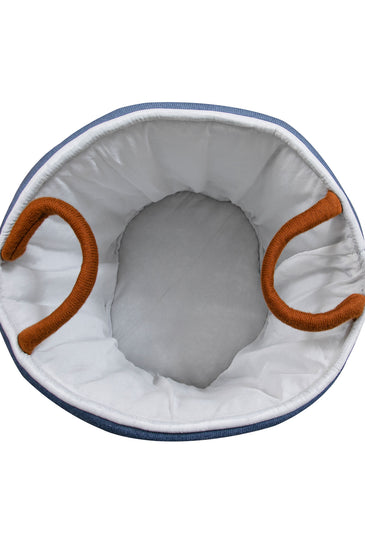 Knitted Storage Basket With Giraffe Pattern