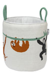 Knitted Storage Basket With Safari pattern