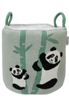 Knitted Storage Basket With Panda Pattern