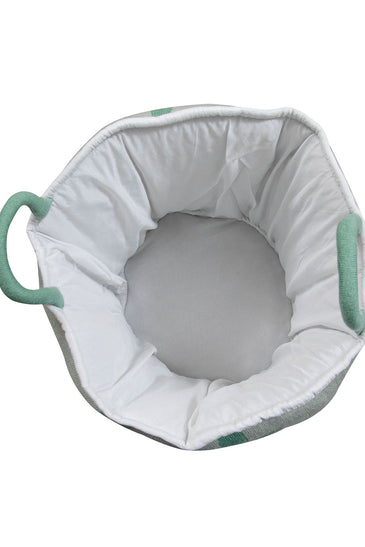 Knitted Storage Basket With Panda Pattern