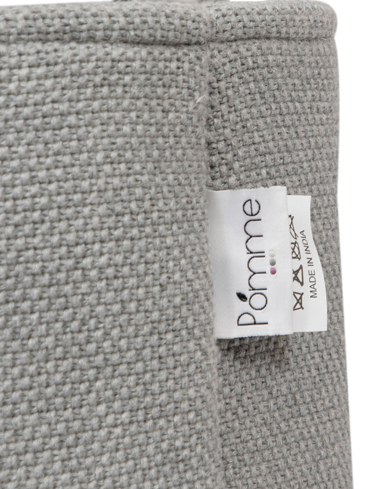 Pomme Cotton Knitted Grey Smiling Rabbit Storage Basket