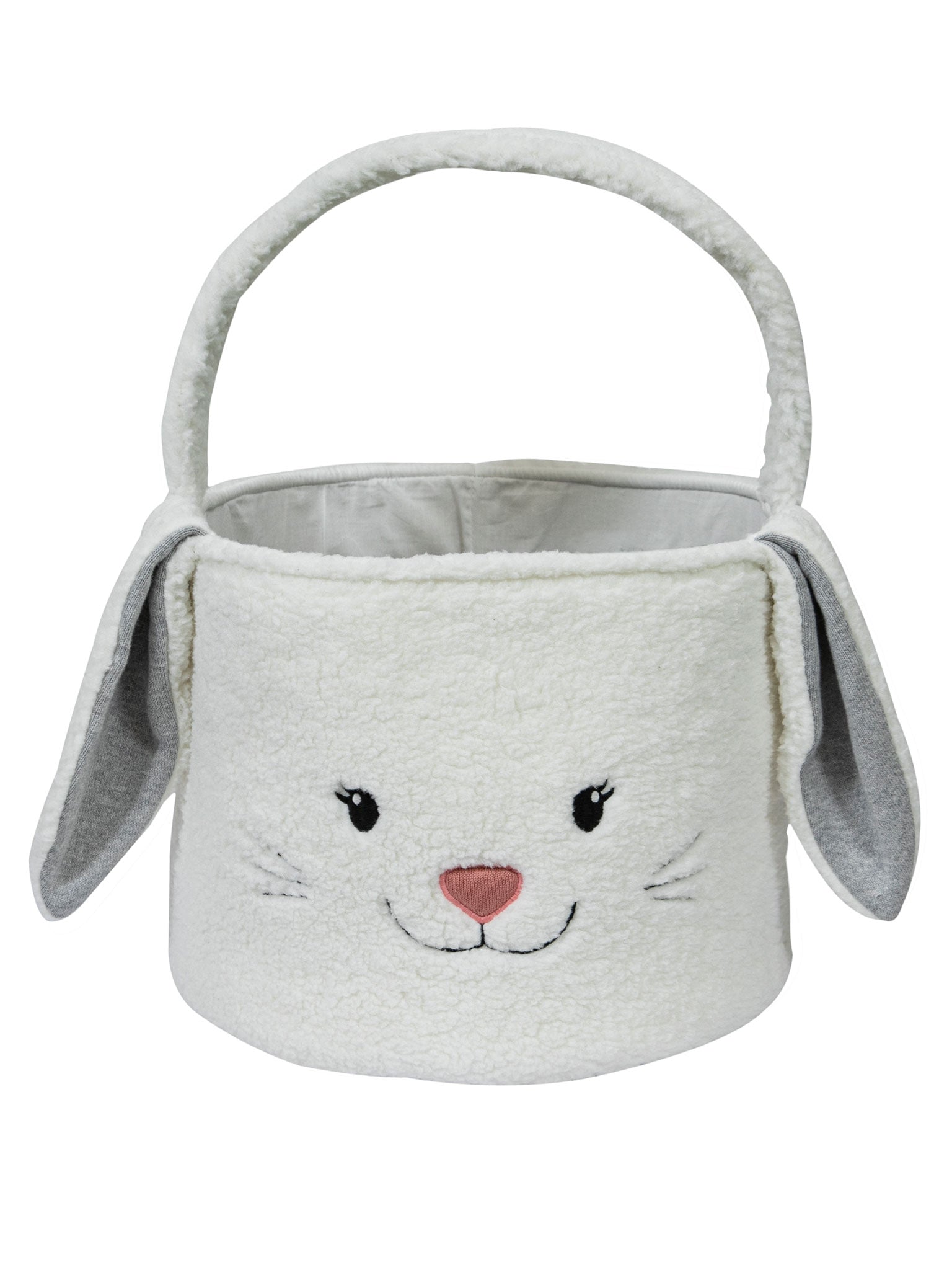 Knitted Storage Basket With Rabbit Pattern