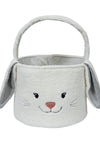 Knitted Storage Basket With Rabbit Pattern
