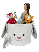 Load image into Gallery viewer, Knitted Storage Basket With Rabbit Pattern