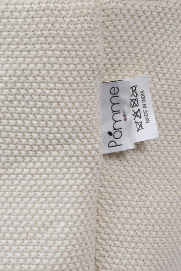 Knitted Storage Basket With Bunny Pattern