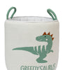 Knitted Storage Basket With Dino Pattern