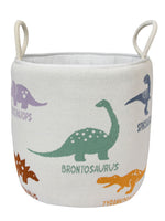 Load image into Gallery viewer, Knitted Storage Basket With Dino Pattern