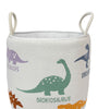 Knitted Storage Basket With Dino Pattern