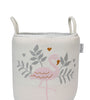Knitted Storage Basket With Flamingo pattern