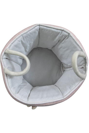 Knitted Storage Basket With Flamingo Pattern