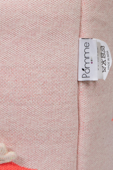 Knitted Storage Basket With Flamingo Pattern