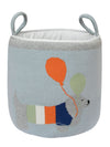 Knitted Storage Basket With Dog pattern
