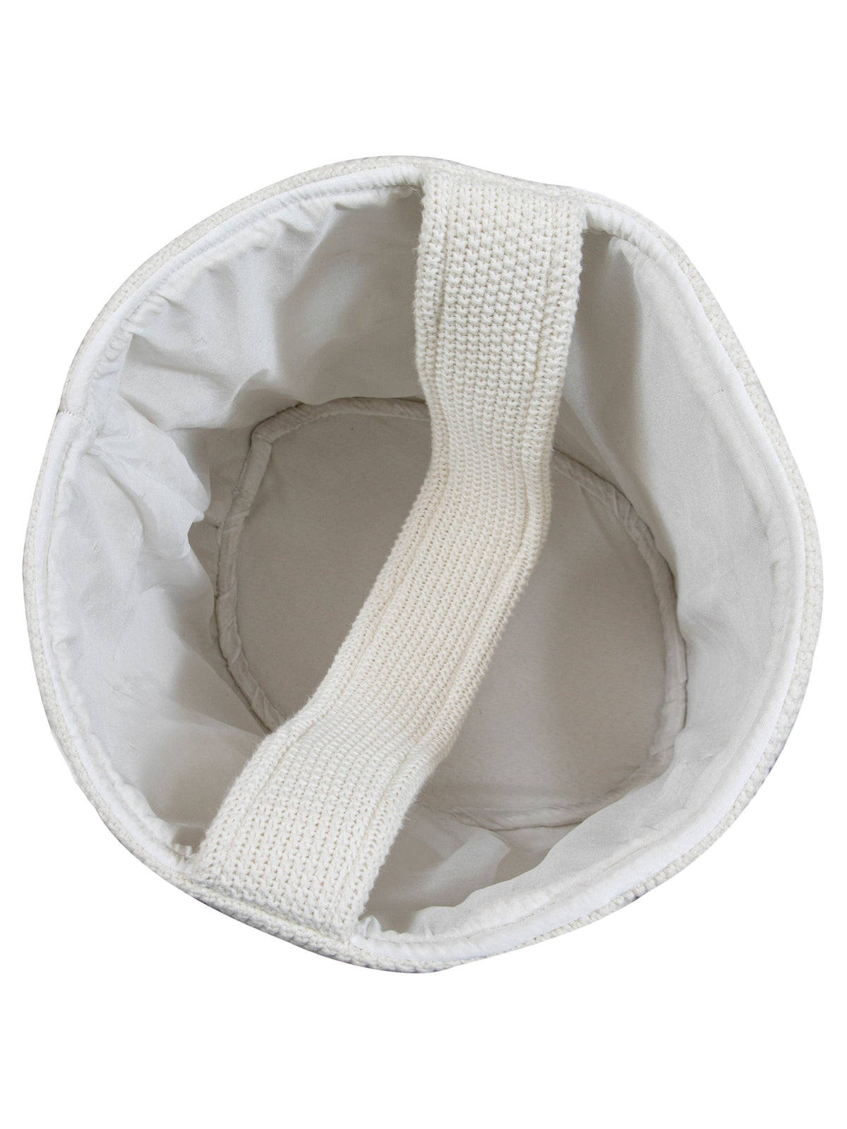 Pomme Cotton Knitted Decorative Ivory Bunny Storage Basket