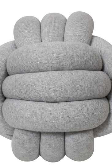 Knitted Knot Ball Soft Toy Grey