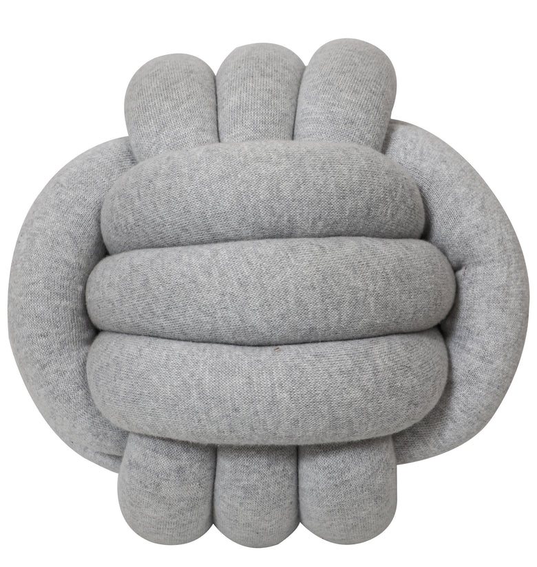 Knitted Knot Ball Soft Toy Grey