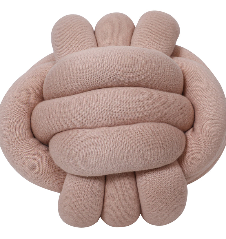 Knitted Knot Ball Soft Toy Pink