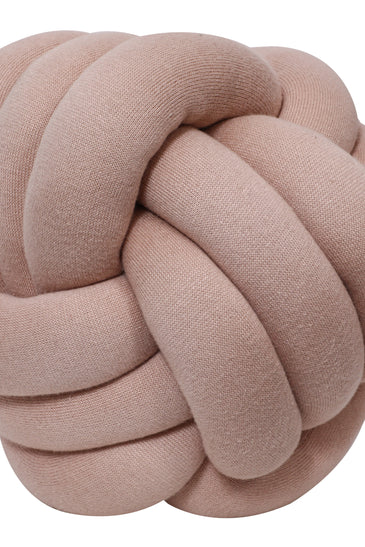 Knitted Knot Ball Soft Toy Pink