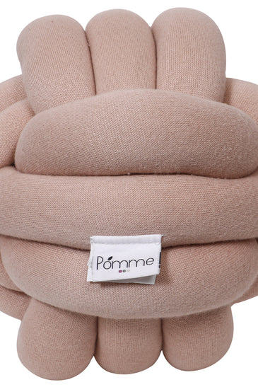 Knitted Knot Ball Soft Toy Pink