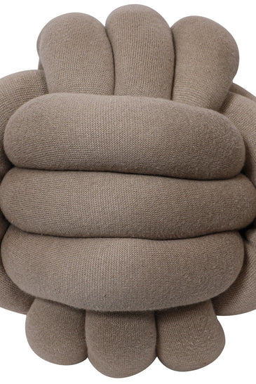 Knitted Knot Ball Soft Toy Pale Whisper