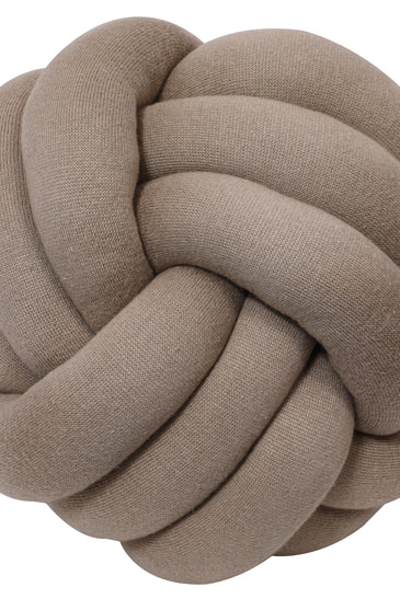 Knitted Knot Ball Soft Toy Pale Whisper