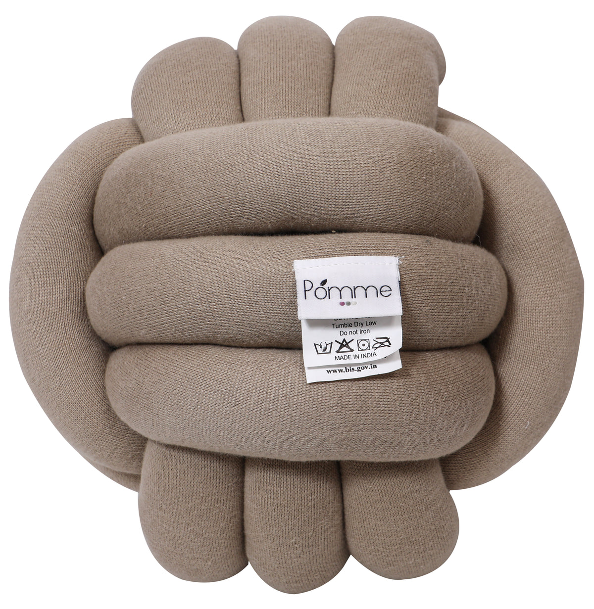 Pomme Cotton Knitted Knot Ball (Pale Whisper)