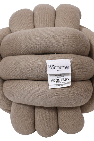 Knitted Knot Ball Soft Toy Pale Whisper