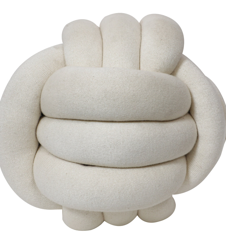 Knitted Knot Ball Soft Toy Ivory