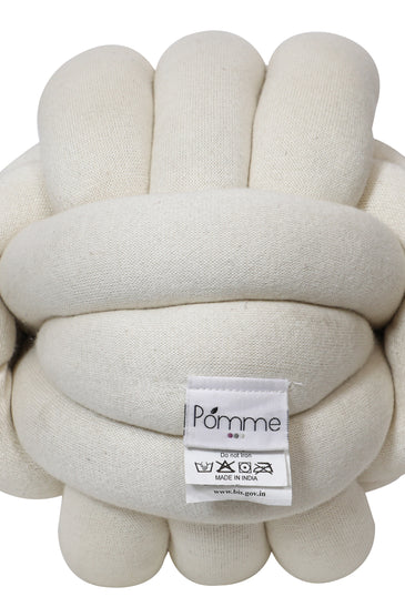 Knitted Knot Ball Soft Toy Ivory