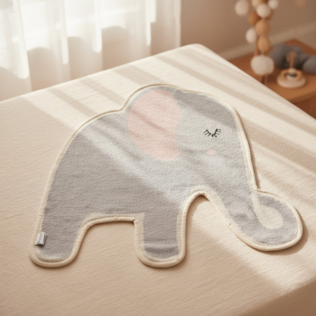 Pomme Cotton Knitted Soft Elephant Rug