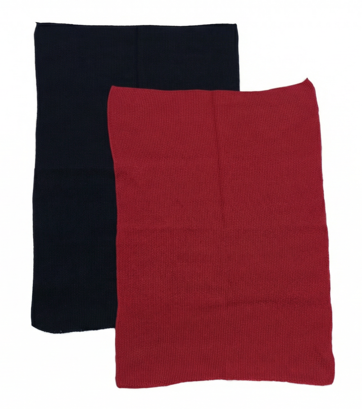 Pomme Pebble Knit Kitchen Towel (Navy/ Red)