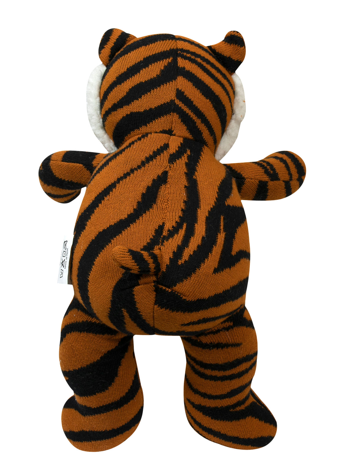 Pomme Soft Knitted Striped Tiger (Orange &amp; Black)