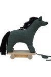 Knitted Soft Toy Horse With Wooden Cart