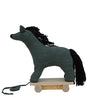 Knitted Soft Toy Horse With Wooden Cart