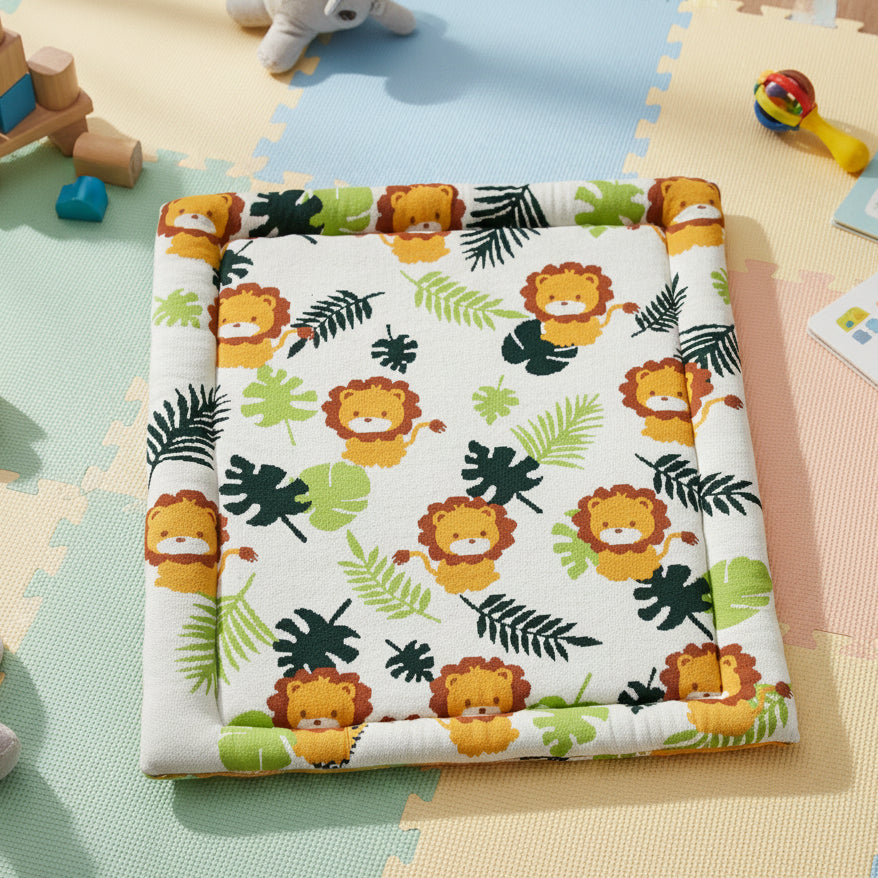 Pomme Knitted Cotton Lion-Themed Stuffed Playmat