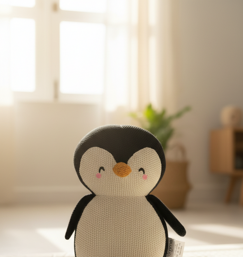Pomme Cotton Knitted Joyful Penguin