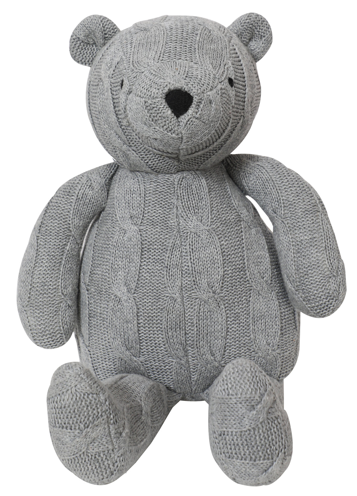 Pomme Cotton Knitted Classic Teddy Bear (Grey)
