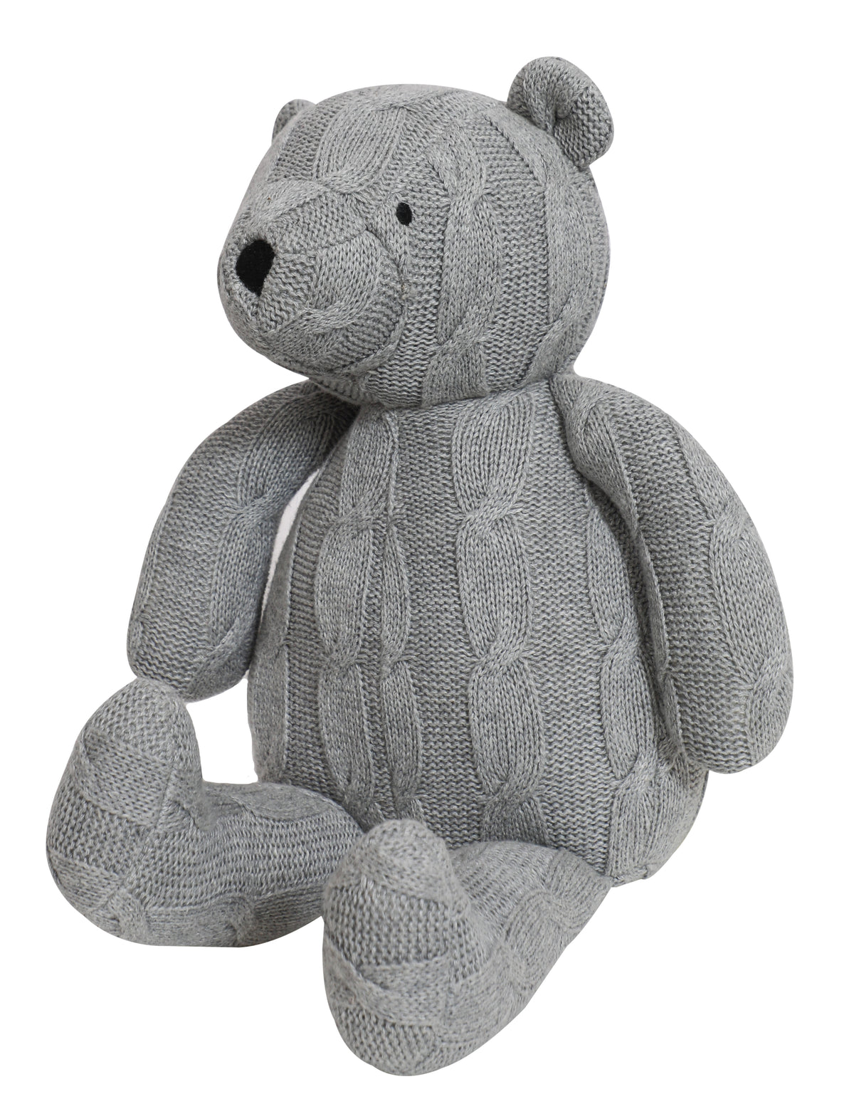 Pomme Cotton Knitted Classic Teddy Bear (Grey)