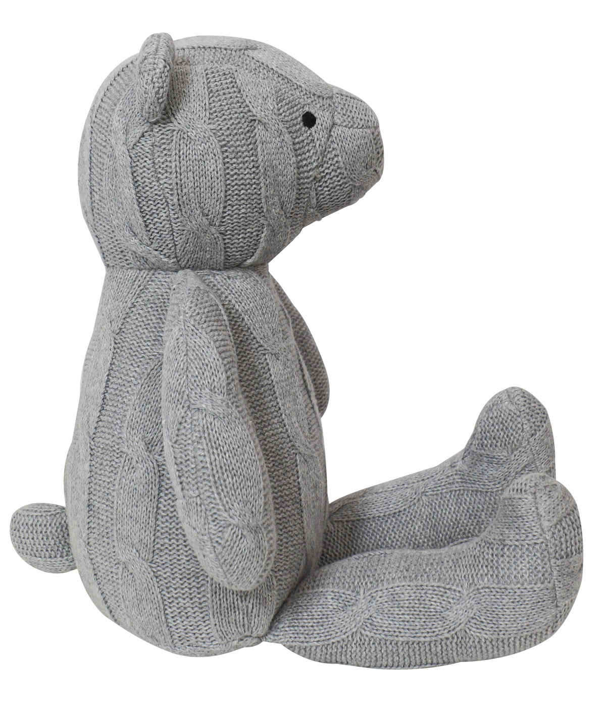 Pomme Cotton Knitted Classic Teddy Bear (Grey)