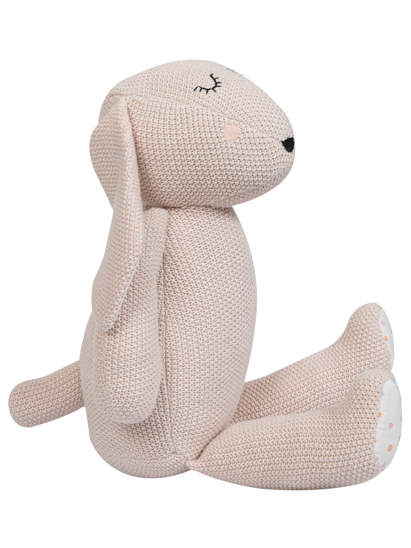 Knitted Fluffy & Cozy Blush Bunny Toy