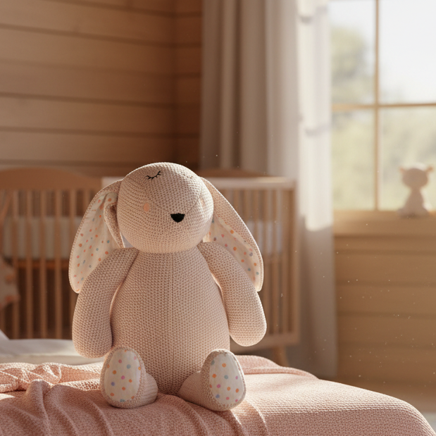 Pomme Soft Knitted Blushing Bunny