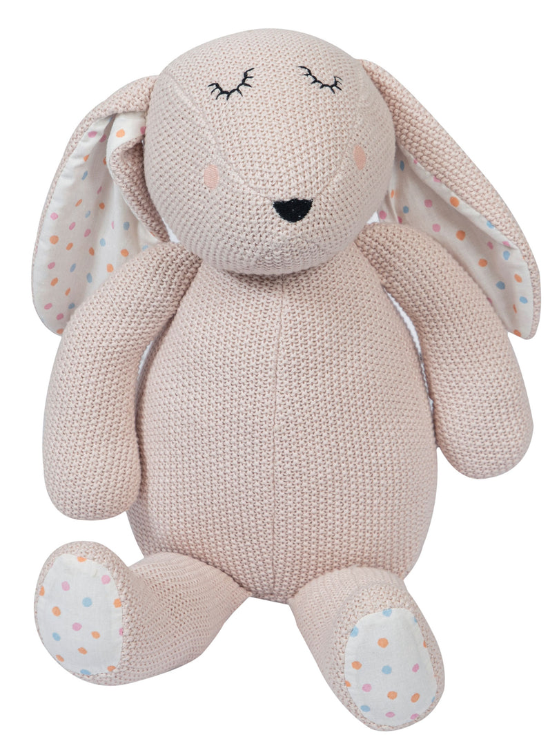 Knitted Fluffy & Cozy Blush Bunny Toy