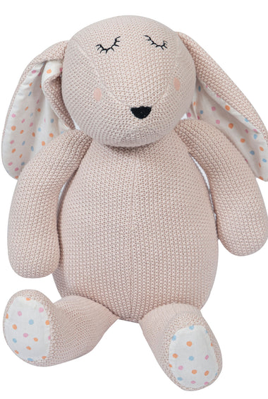 Knitted Fluffy & Cozy Blush Bunny Toy
