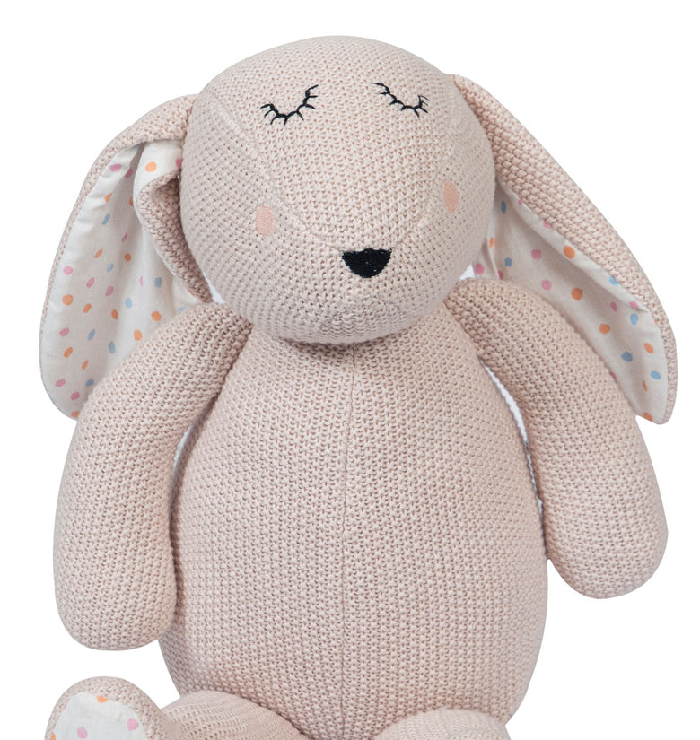 Knitted Fluffy & Cozy Blush Bunny Toy