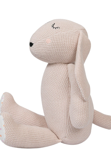 Knitted Fluffy & Cozy Blush Bunny Toy