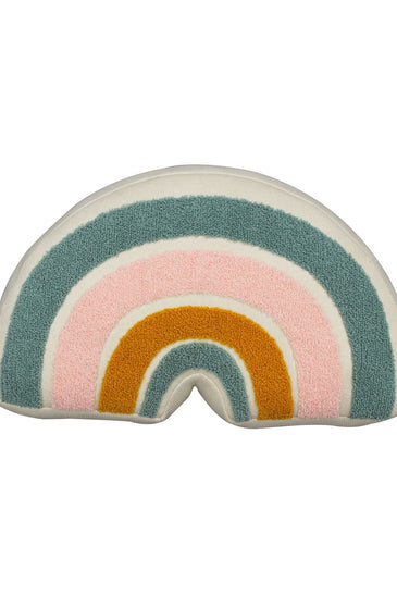 Knitted Soft Toy and Cushion Rainbow Design