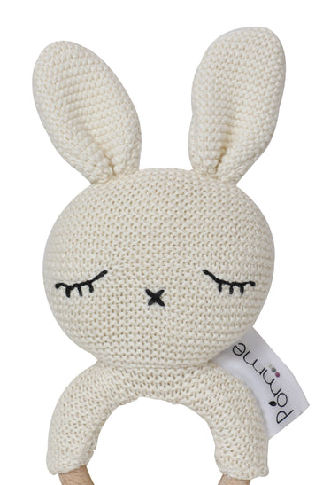 Knitted Soft Bunny Rattle/Teether