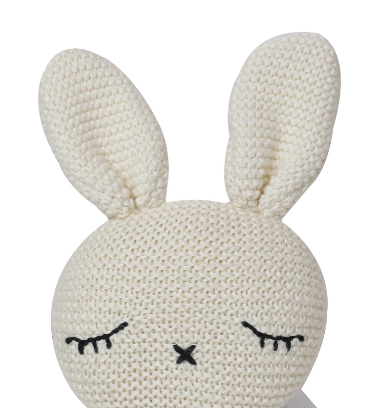 Knitted Soft Bunny Rattle/Teether