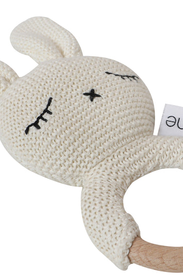 Knitted Soft Bunny Rattle/Teether