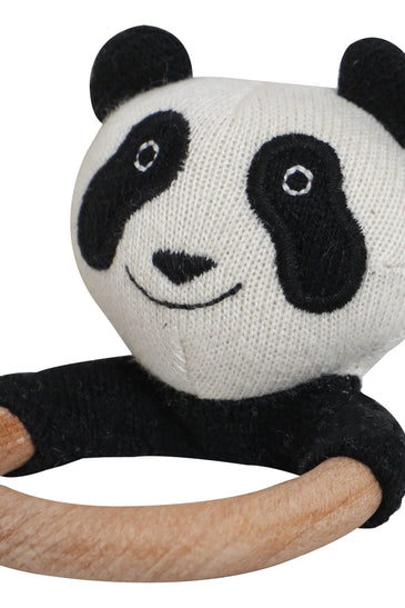 Knitted Soft Panda Rattle/Teether