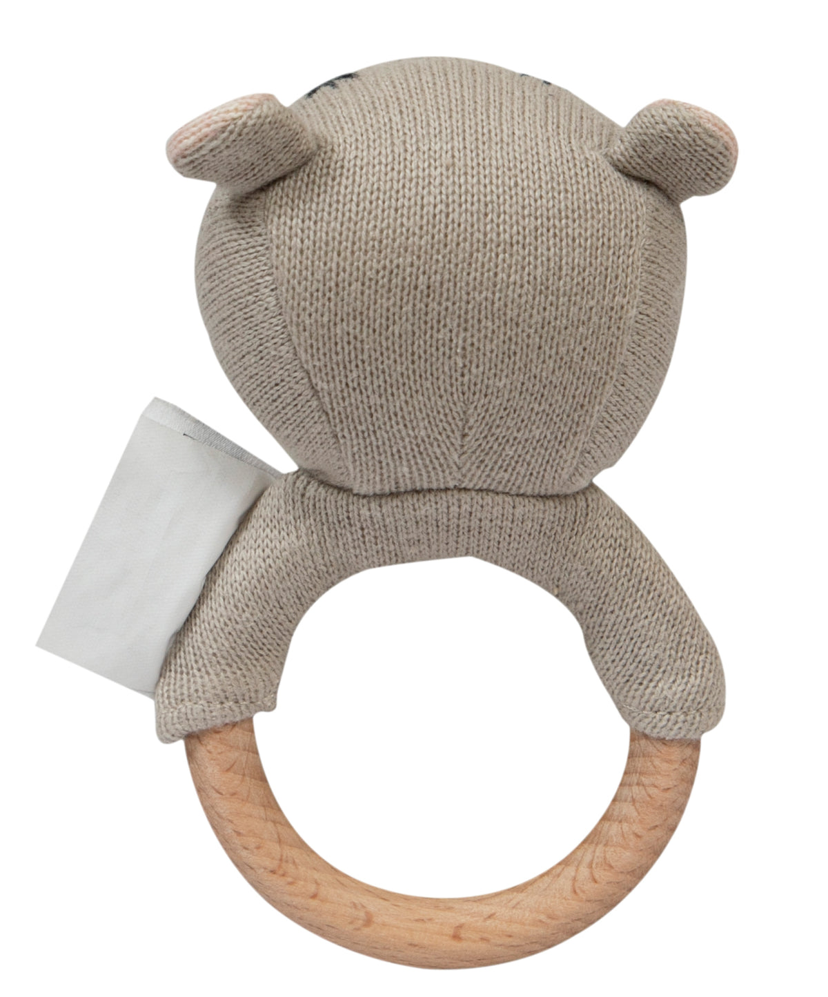 Pomme Happy Hippo Knitted Cotton Rattle & Teether